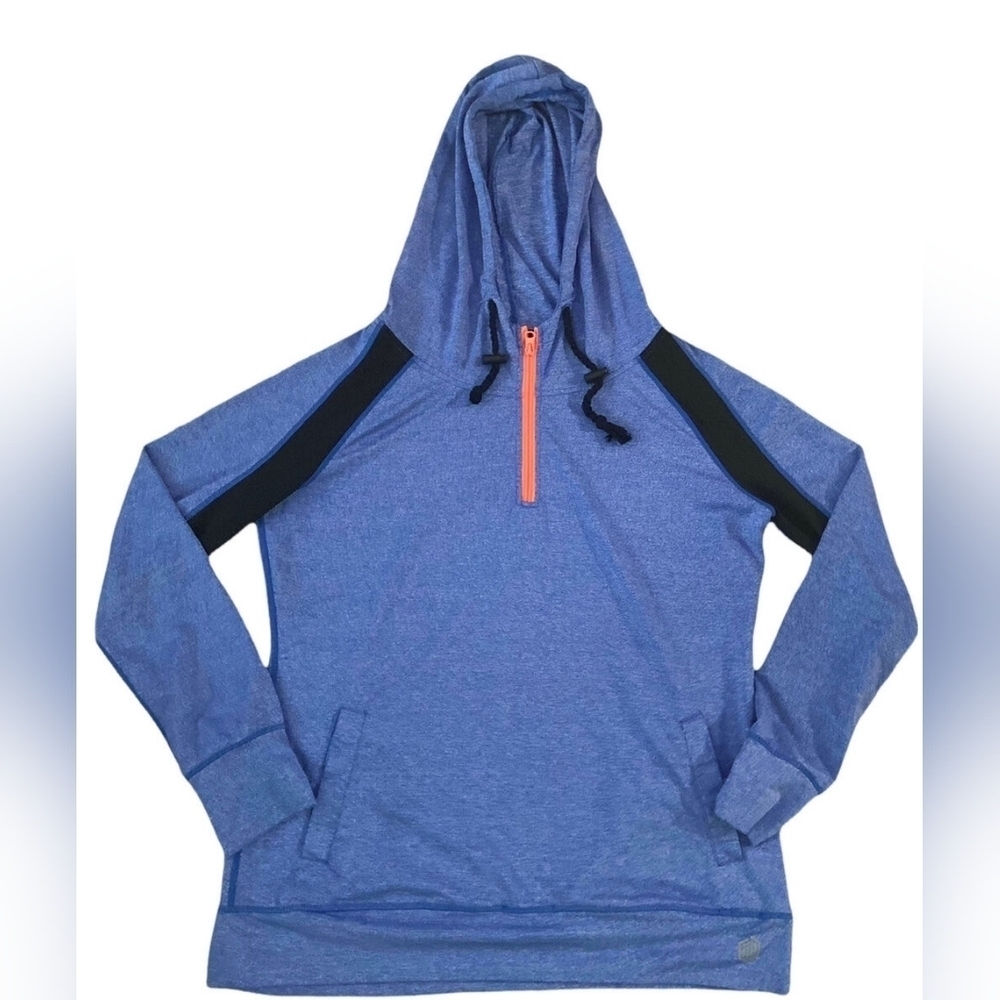 BKE Sport 1/4 Zip Oversized Pullover Athletic Hooded Top S